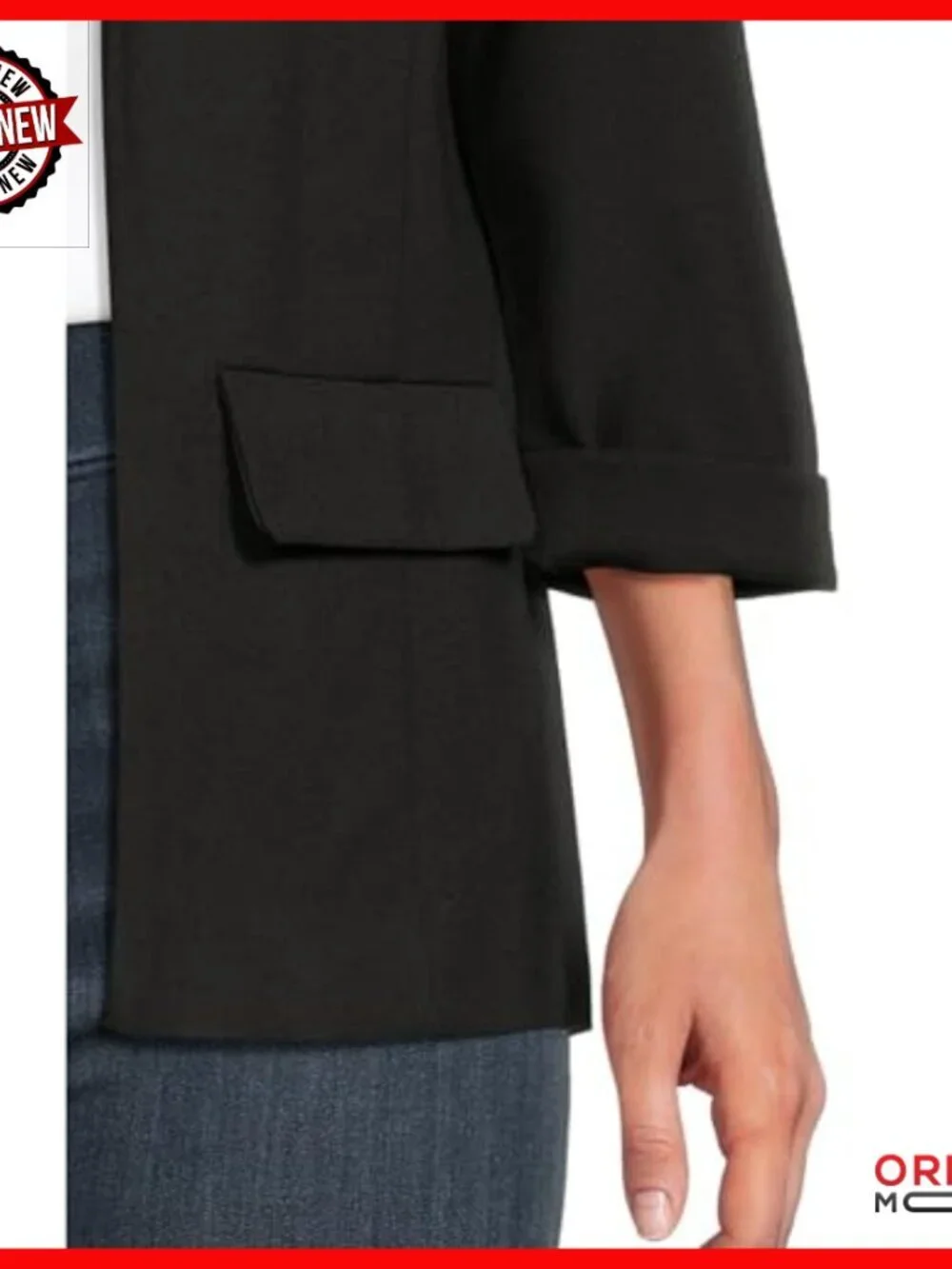 Petite Boyfriend Blazer with Princess Darts, Super Stretch Ponte Fabric